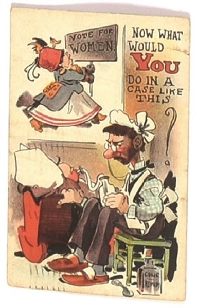 Anti Suffrage What Would You Do Postcard