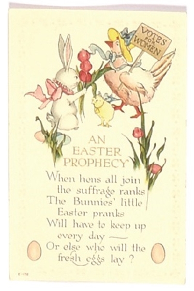 Suffrage Easter Poem Postcard