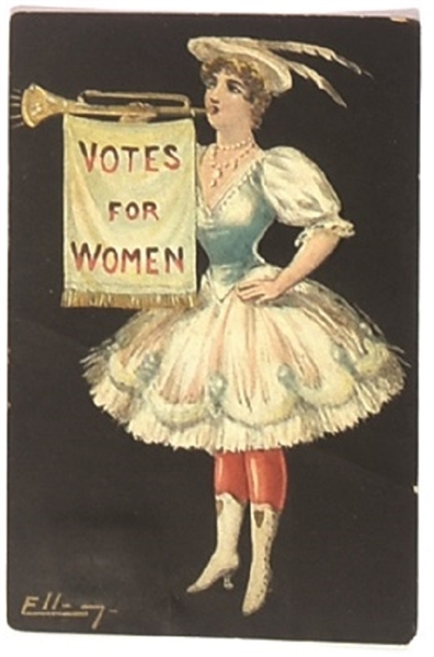 Votes for Women Trumpeter Postcard