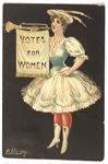 Votes for Women Trumpeter Postcard