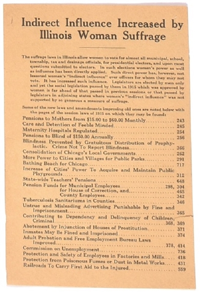 Illinois Woman Suffrage Flyer