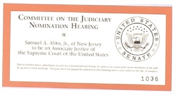 Alito Nomination Supreme Court Ticket