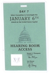 Select Committee on Jan. 6 Hearing Pass