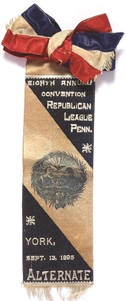 Republican League of Pennsylvania 1895 Ribbon