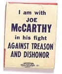 With Joe McCarthy Matchbook