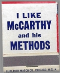 With Joe McCarthy Matchbook