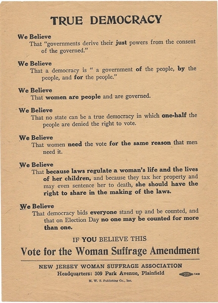 Suffrage True Democracy