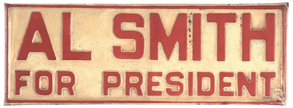 Al Smith for President License Plate