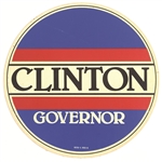 Clinton for Governor Cardboard Sign