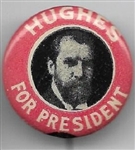 Hughes for President Scarce Red Border Pin