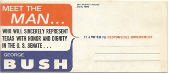 Elect George Bush US Senate Texas Mailer