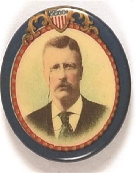 Roosevelt Gold Filigree, Blue Border