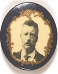 Theodore Roosevelt Gold Filigree Celluloid