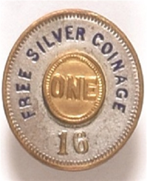 Bryan Free Silver Coinage Stud