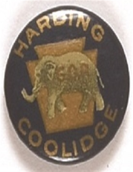 Harding, Coolidge Keystone and Elephant