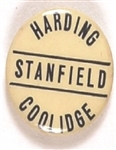 Harding, Coolidge, Stanfield Oregon Coattail Pin