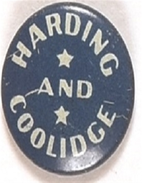 Harding, Coolidge Blue and White Litho