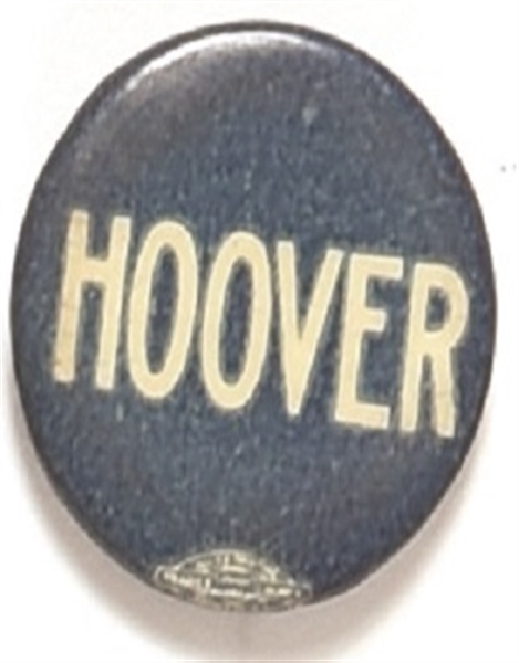 Hoover Blue and White Celluloid