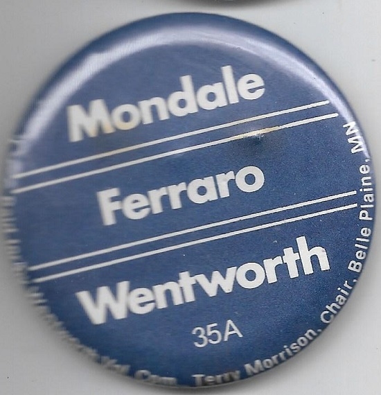 Mondale, Ferraro, Wentworth Minnesota Coattail