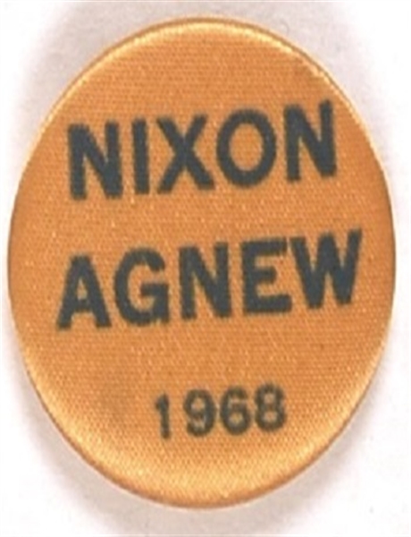 Nixon, Agnew Cloth Covered Pin