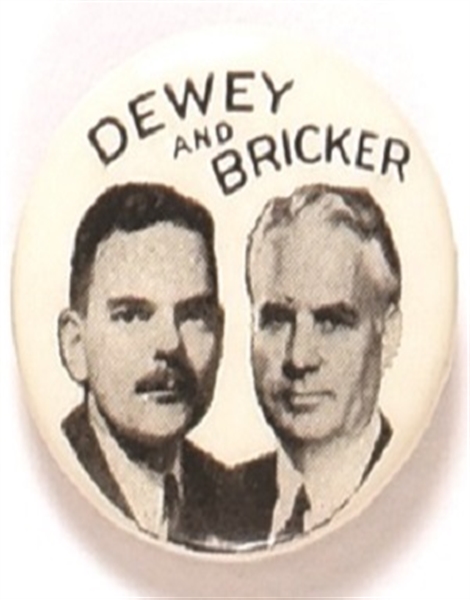 Dewey, Bricker Scarce 1944 Jugate