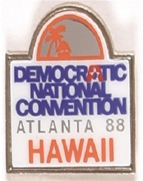 Dukakis Hawaii 1988 Convention Pin