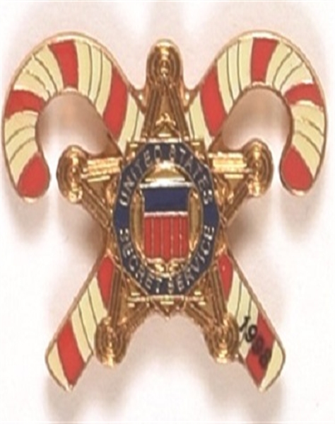 Clinton Secret Service Candy Cane Pin