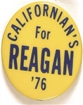 Californians for Reagan 1976 Pin