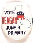 Reagan California Primary White Celluloid
