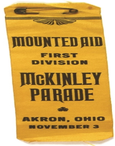McKinley Akron, Ohio, Parade Ribbon