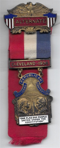 Landon 1936 Convention Alternate Badge