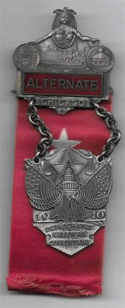 FDR 1940 Convention Alternate Badge