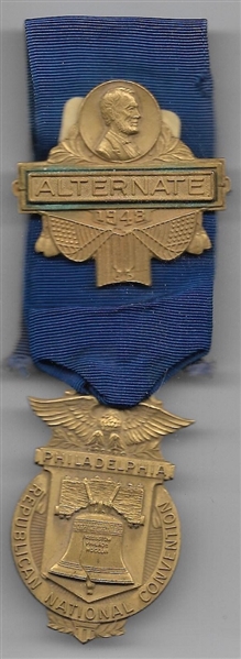 Dewey 1949 Convention Alternate Badge