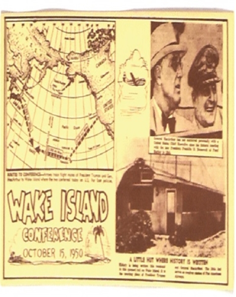 Truman, MacArthur Scarce Wake Island Postcard