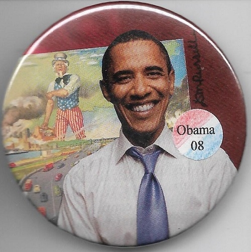 Obama Colorful Uncle Sam Celluloid