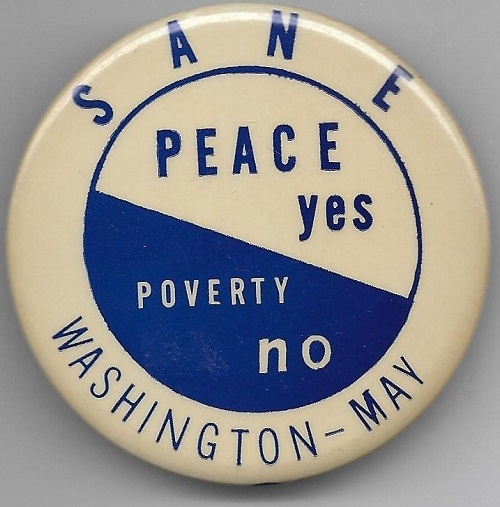 SANE May 15, 1966 Anti War Pin