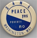 SANE May 15, 1966 Anti War Pin
