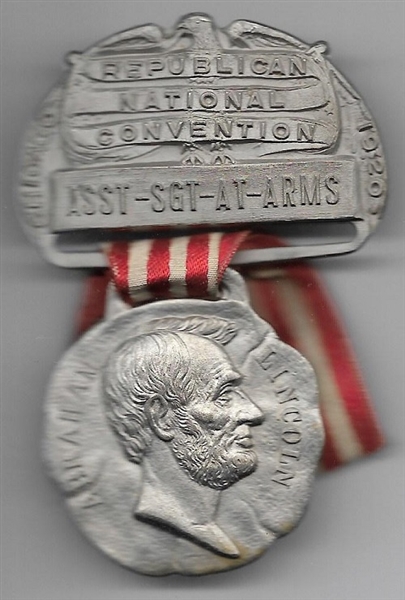 Harding 1920 Convention Badge