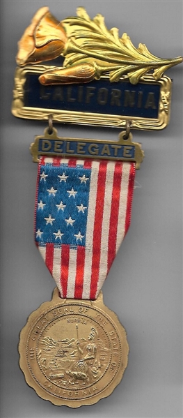 Hoover California Delegate 1932 Badge