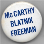 McCarthy, Blatnik, Freeman Minnesota Campaign Pin