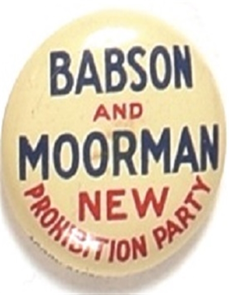 Babson and Moorman New Prohibition Party
