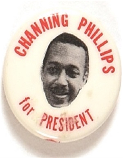 Channing Phillips for President 1968 Celluloid