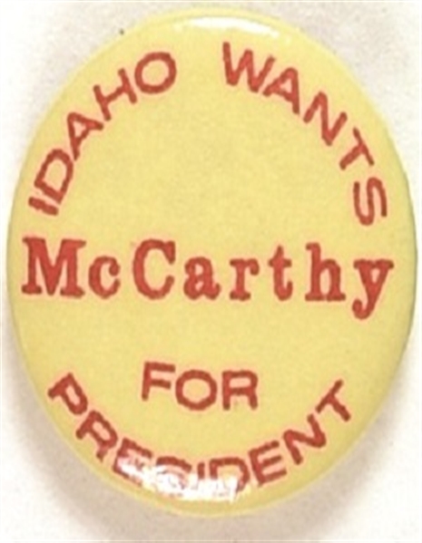 Idaho Wants McCarthy