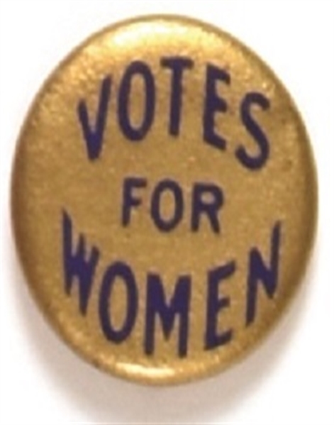 Votes for Women Black and Gold Celluloid