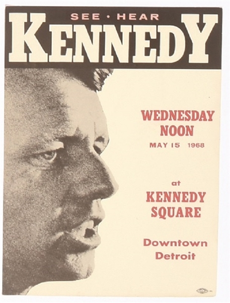 RFK Scarce Detroit Speech Flyer