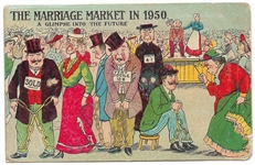 Anti Suffrage Marriage Market Postcard