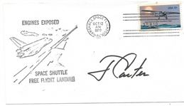 Space Shuttle Cover Signed by Jimmy Carter