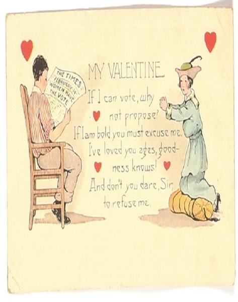 Suffrage Valentine Postcard