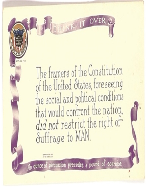 Suffrage Framers of the Constitution Postcard