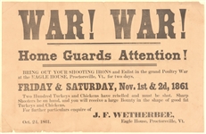 Civil War Home Guards Broadside